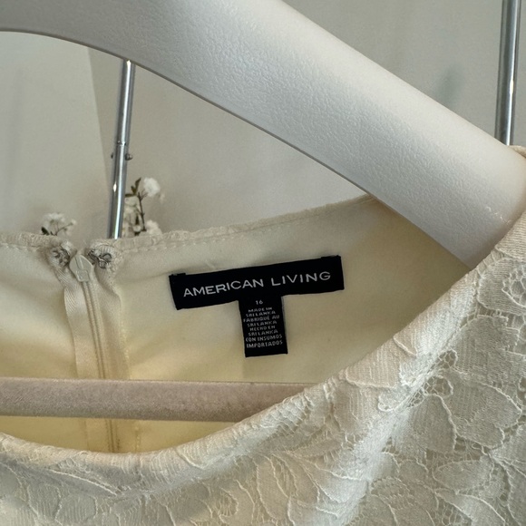 American Living Cap Sleeve Ivory Lace Dress - Picture 2 of 8